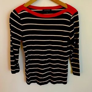 Stripped Brown/Orange Ralph Lauren Top